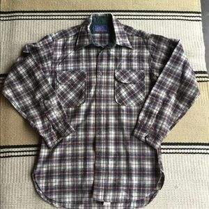 PENDLETON Button Up WOOL Flannel BOARD Shirt PLAID